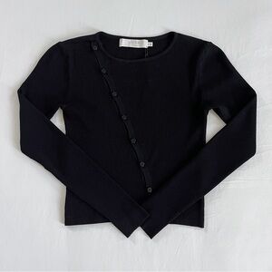 ASTR the Label Palomar Asymmetrical Cardigan Sweater | Black | Size XS | NWT